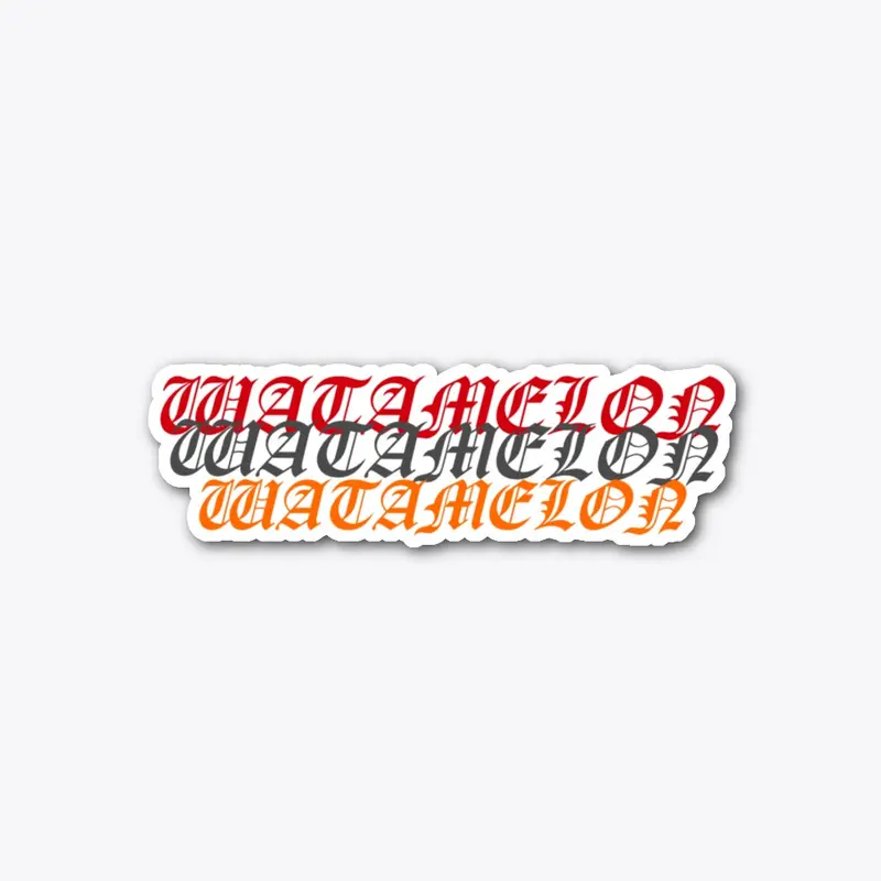 wataMELON logo die cut sticker